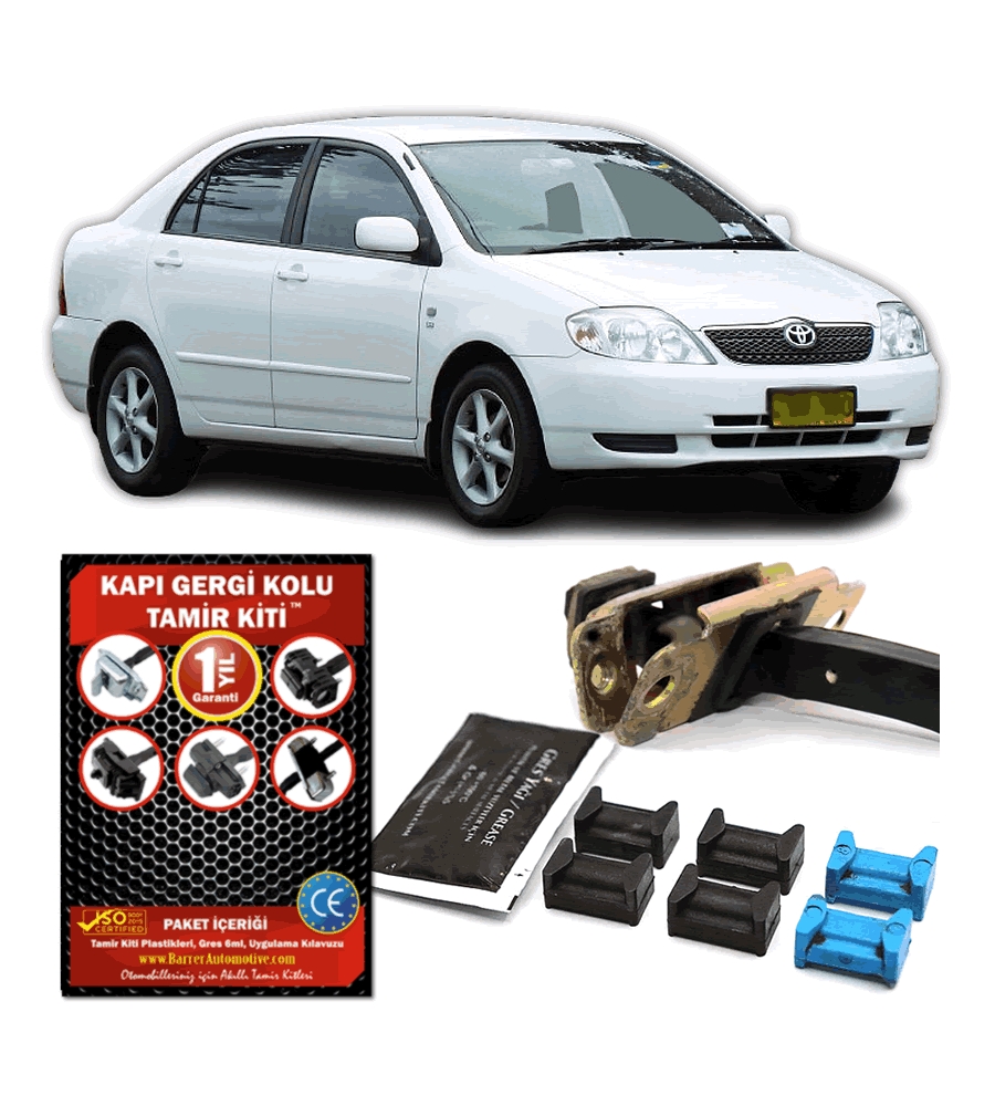 Toyota%20Corolla%20E120%20Kapı%20Gergi%20Kolu%20(Limitör)%20Tamir%20Kiti%202001-2007