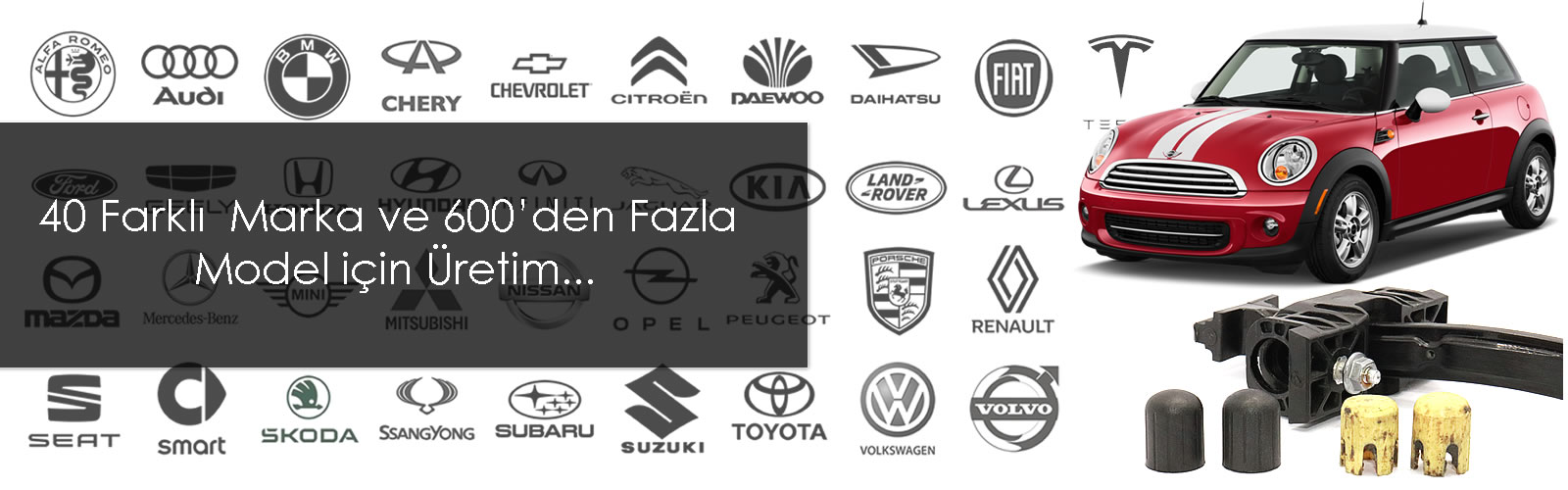 40 farklı otomotive markası 600 den fazla modeli için kapı gergi kolu limitör tamir kiti üretimi ve satışı Door Check Repair Kits