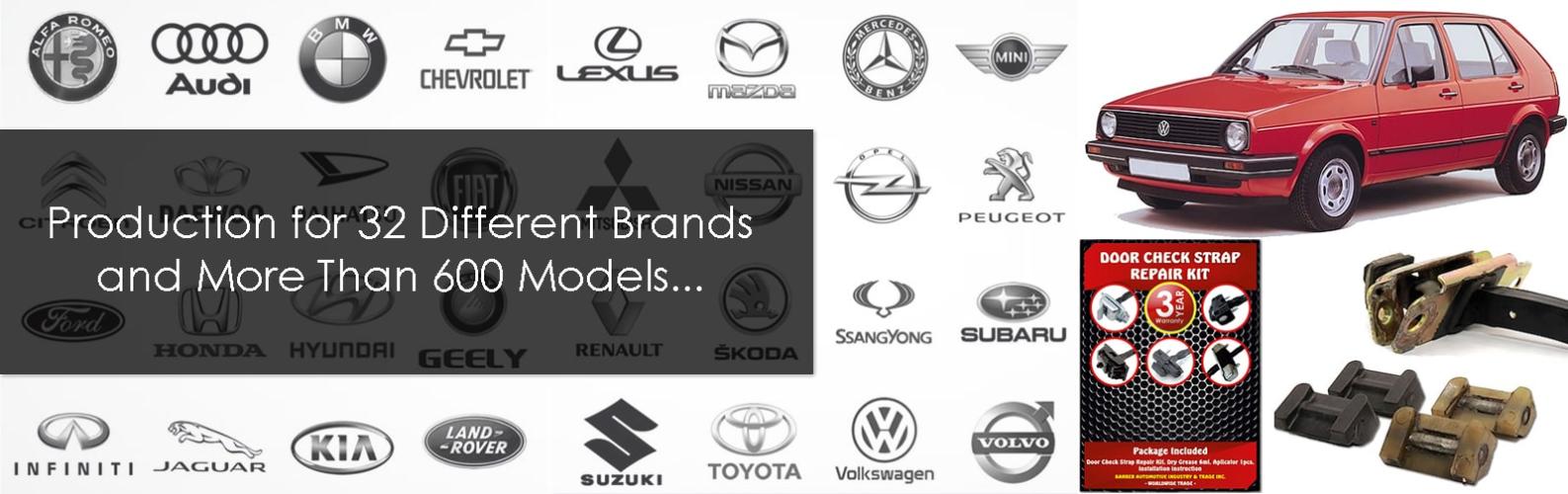 production for 32 brands en 600 different models